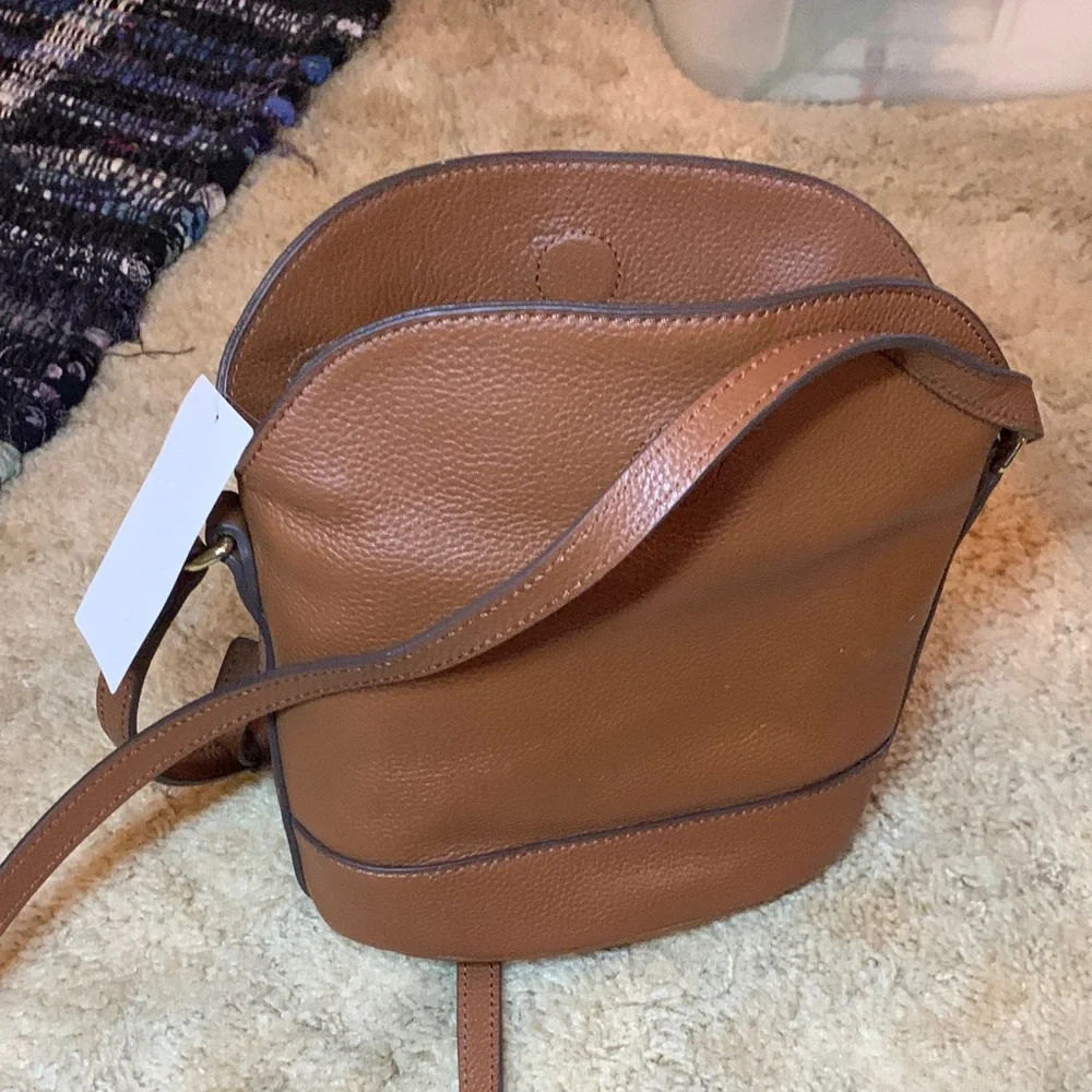 NWT Nordstrom Aztec Brown Leather Crossbody Bag